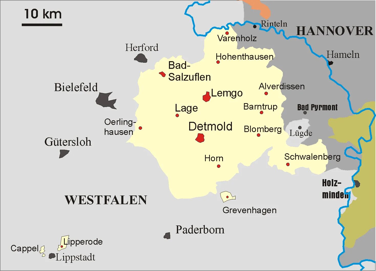 Герцогство Липпе карта. Липпе- Детмольд на карте. Лаге Липпе Германия на карте. Княжество Липпе.