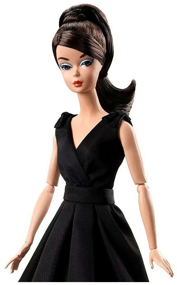 03 — collection 002 (барби базовая модель №3 коллекция №2). куклы барби маленькое чёрное платье. коллекционная кукла барби силкстоун barbie classic black dress. кукла barbie маленькое черное платье модель 12 коллекция 001, 29 см, r9919. кукла в черном платье.