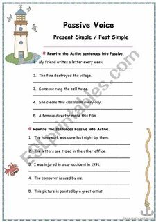 Passive voice present simple worksheets
