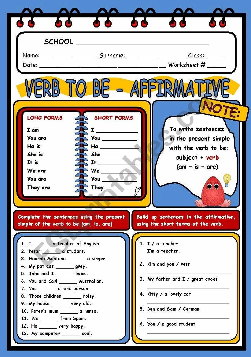 Write the short forms. Write the short form 3 класс. 10 Sentences with verb to be. Write the short forms of the verb to be.. Write the verb to be and change to short form.