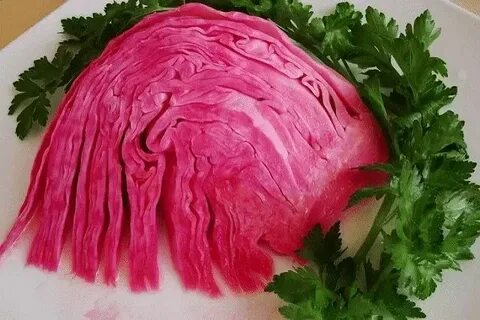 Капуста с бураком быстрый засол кусками
