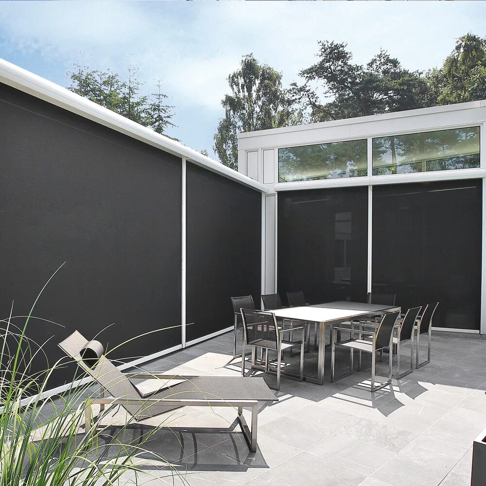 Renson. Фасадная система коллекция renson. Террасная маркиза перготенда. Вертикальные маркизы для террасы. Zip-система вертикальная маркиза.