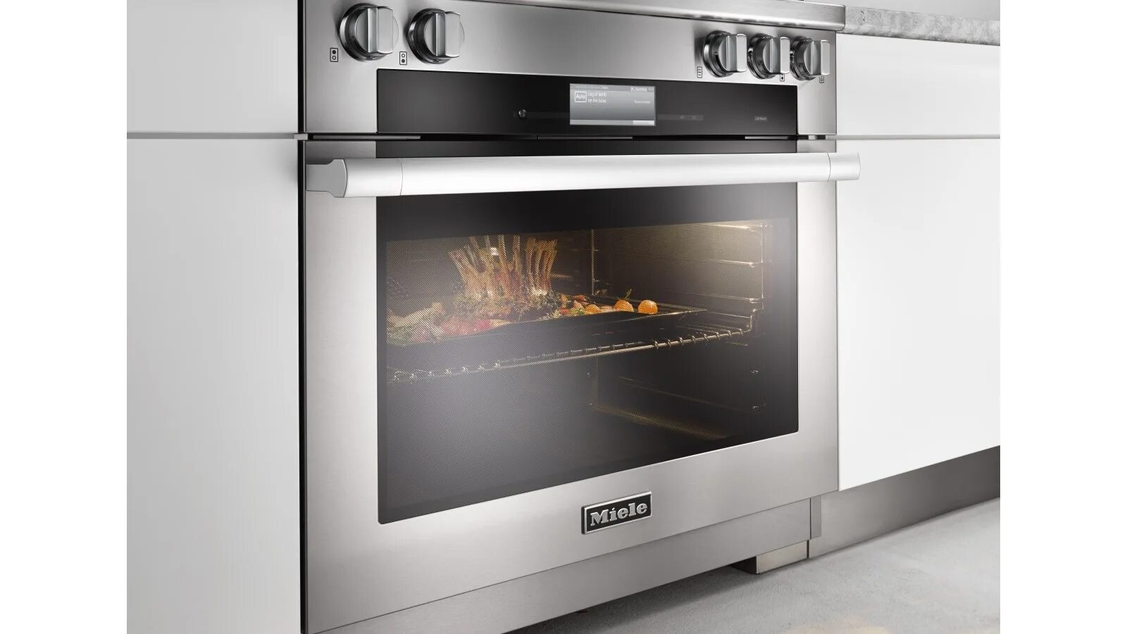 Духовой шкаф в машине. Miele range Cooker hr1936. Miele range Cooker hr1956. Плита Miele HR 1956. Miele h 4210 серый.