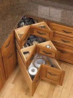 Угловой выдвижной ящик для кухни