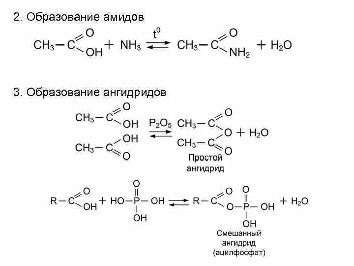 Амид уксусной кислоты. Образование амидов из карбоновых кислот. Реакция образования ангидридов карбоновых кислот. Реакция образования амидов карбоновых кислот. Амид бутановой кислоты p2o5.