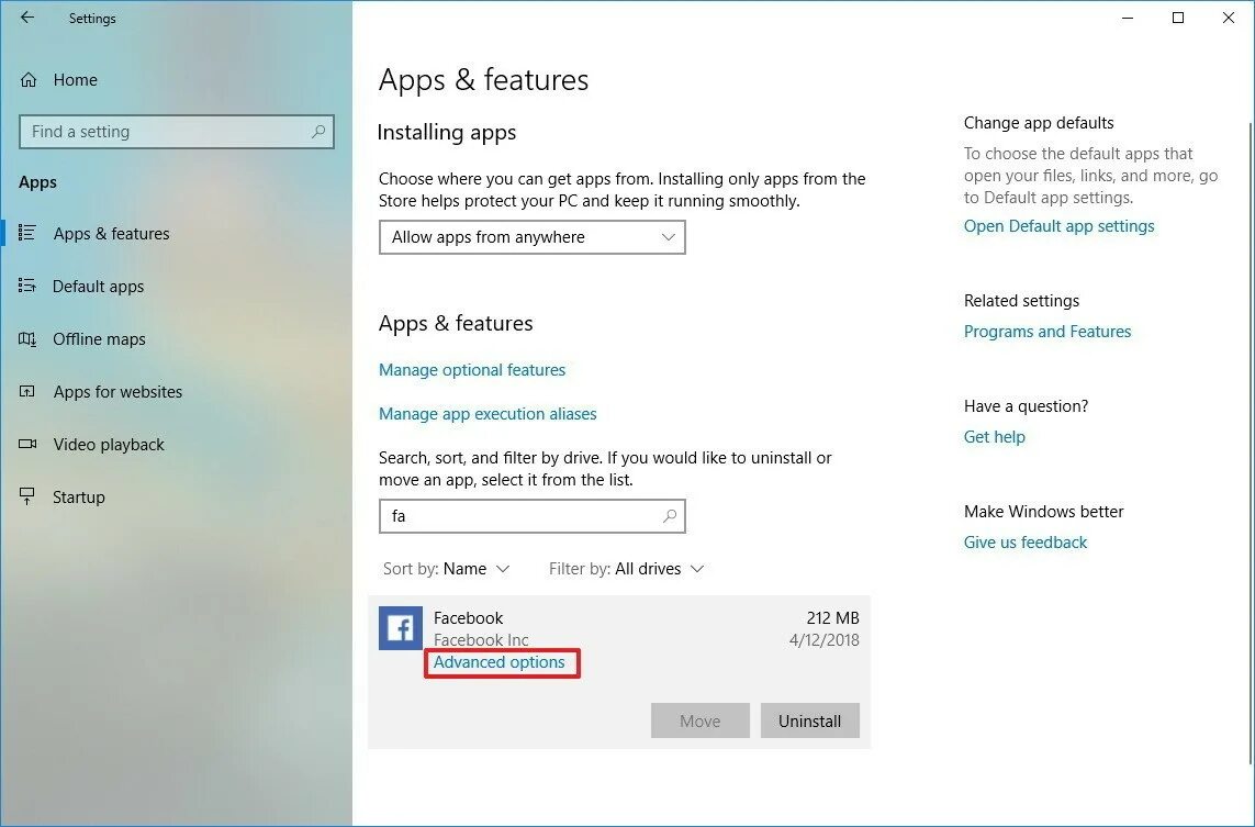 Windows settings apps. Open settings. Settings apps Windows 10. Apps features. Option features