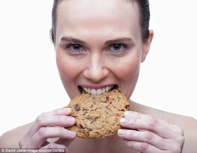 People eating Biscuit. Cookie Diet. Diet cookies. Eating cookies