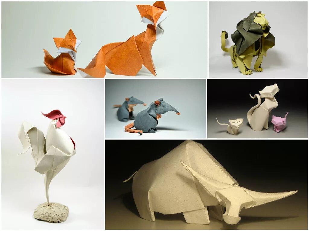 Мокрое оригами. Мокрое складывание. Мокрое складывание оригами. Животные из бумаги. Методы оригами
