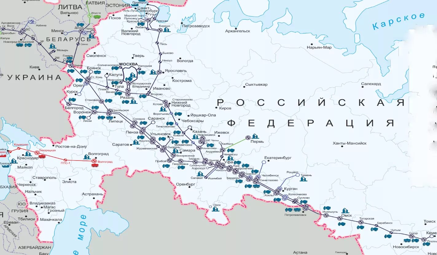 Газопроводы и нефтепроводы России на карте. Трубопроводный транспорт России карта нефтепроводы. Схема газовых трубопроводов России. Карта схема трубопроводов Транснефть.