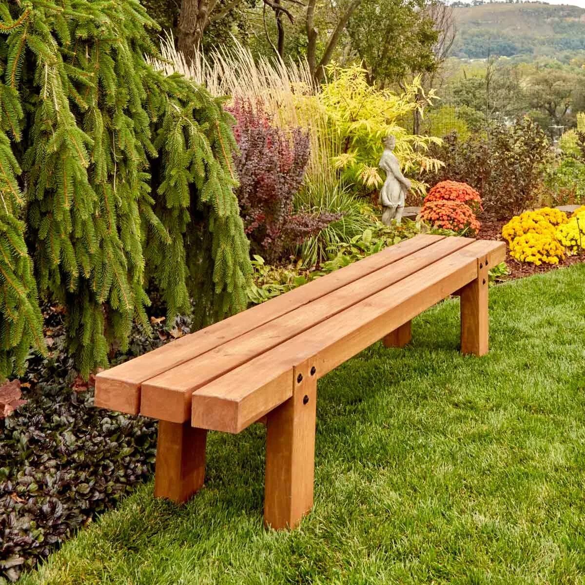 Red Cedar English Garden Bench Garden bench diy, Garden bench, Wood bench outdoo