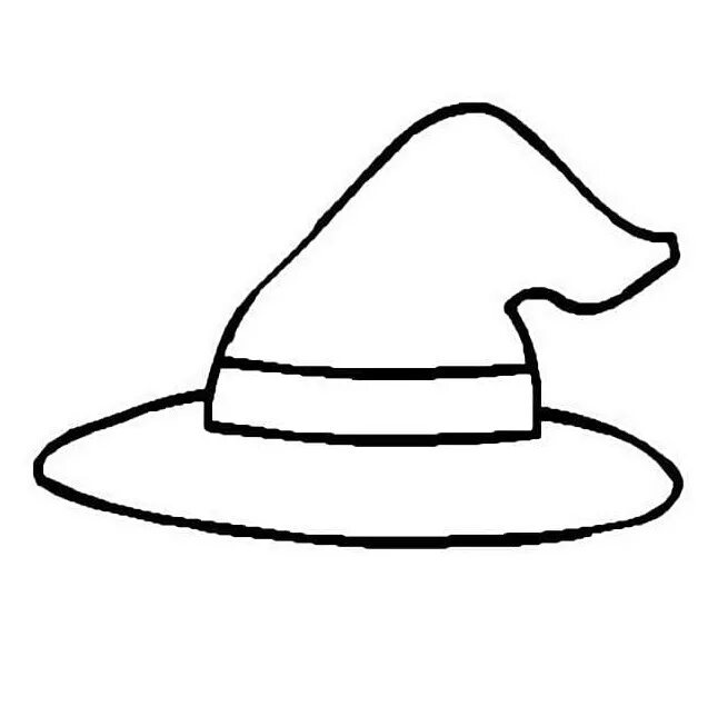 Hat coloring. Шляпа раскраска. Шляпка раскраска. Шляпа ведьмы раскраска. Шляпа раскраска для детей.