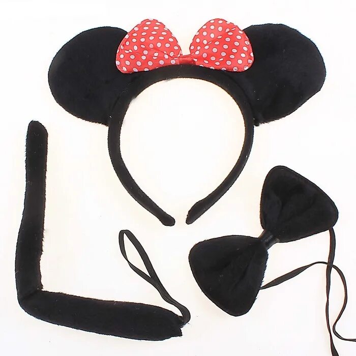 ободок с ушками черный. карнавальный набор мышки. рога черта. карнавальный набор. ободок обезьянки.
