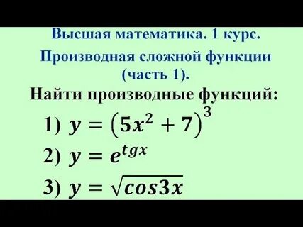 Сложные функции конспект