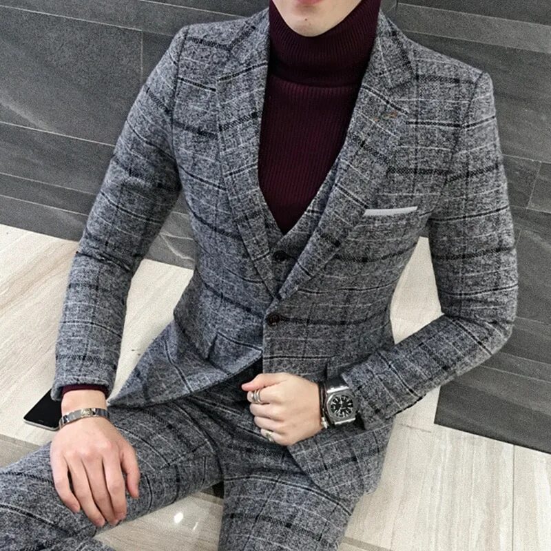Костюм тройка шерсть. Твидовый блейзер casual мужской. твидовый костюм мужской тройка. мужской твидовый черный костюм тройка. серый твидовый костюм тройка.