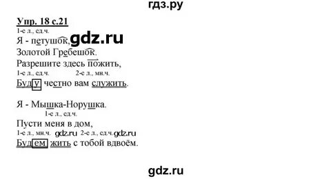 Русский язык 4 класс упражнение 18
