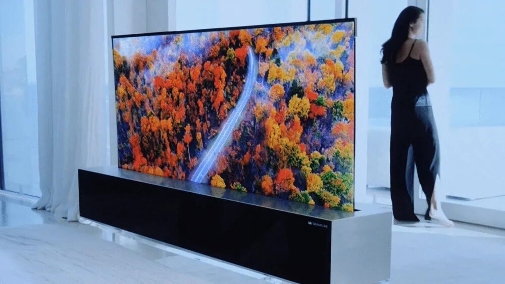 LG Rollable OLED. Сворачивающийся телевизор LG. Рулонный телевизор LG. Гибкий телевизор LG.