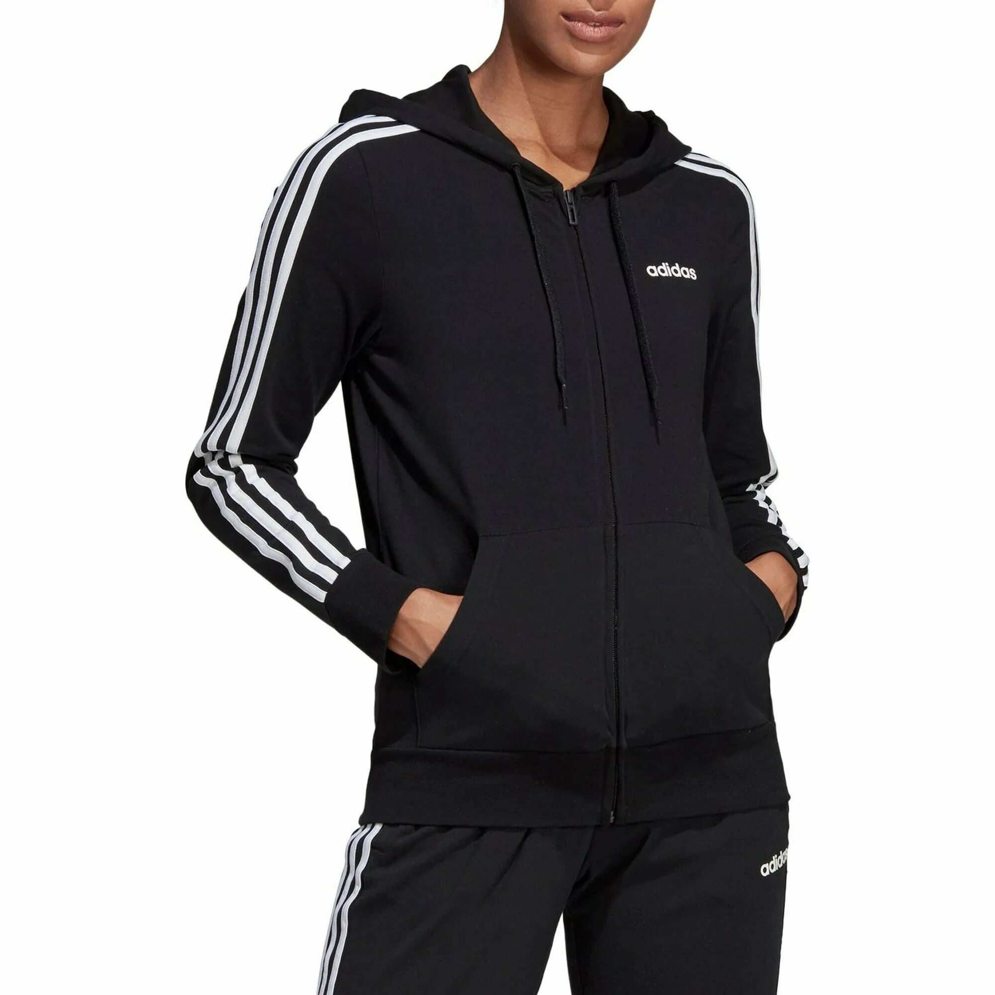 Худи adidas w 3s SJ FZ HD. Adidas Sportswear Essentials 3 woman Black. Adidas Essentials 3 Stripes Full zip черная. Кофта адидас женская черная. Adidas woman