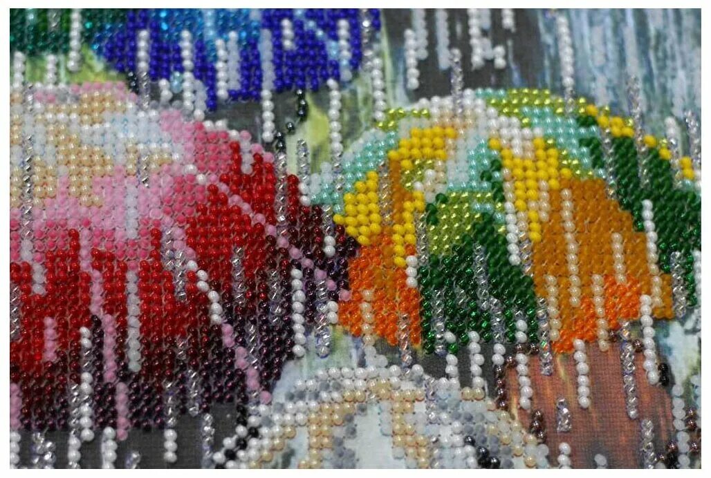 разноцветные капли. бисером соло под дождем. вышивка бисером под дождем. схема вышивки дождь. вышивка образа в каменьях дождь.