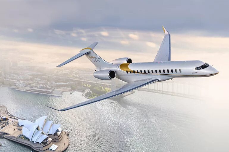 Самолет находящийся в полете преодолевает 260 метров. Bombardier Global 7500. Самолет Bombardier Global 7500. Бомбардье Global 7500. Бомбардье 7500 бизнес Джет.