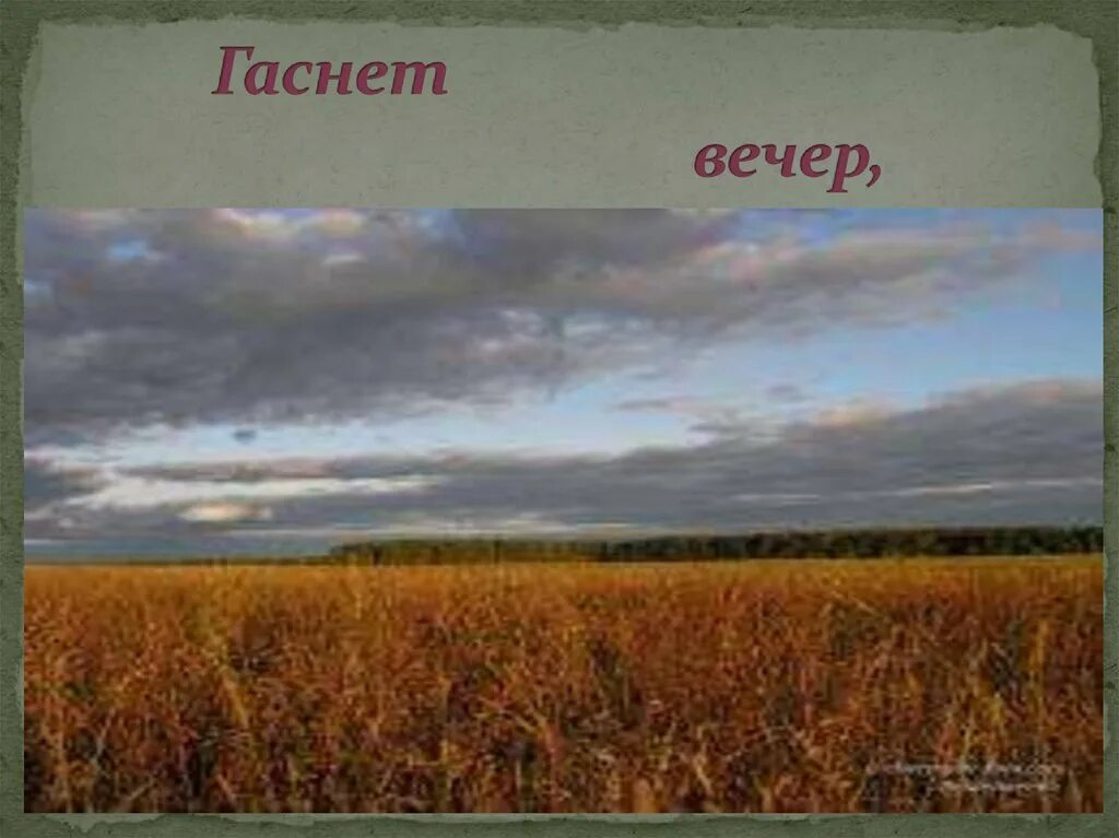 Стих гаснет вечер. Стихотворение Бунина гаснет вечер. Гаснет вечер даль синеет.