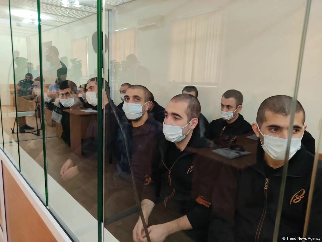 Осужденные террористы. Бакинский суд. Суд в Баку.