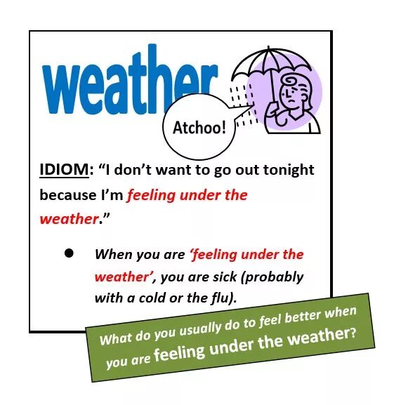 Under you перевод. Weather idioms. idioms with weather. weather idioms in english с переводом. under the weather идиома.