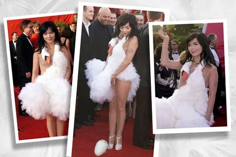 singer bjork swan dress.