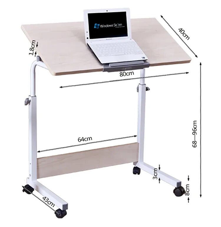 Мобильный стол для ноутбука fy60,темный орех. Tables прикроватный стол на колесиках, регулировка высоты, 40х80 см. Стол для ноутбука qnq 60 28 80. Lk581 портативный 80*40 см компьютерный стол.