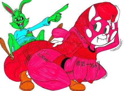 smutty bunny, smutty bunny (character), anthro, balls, breasts, female, mal...