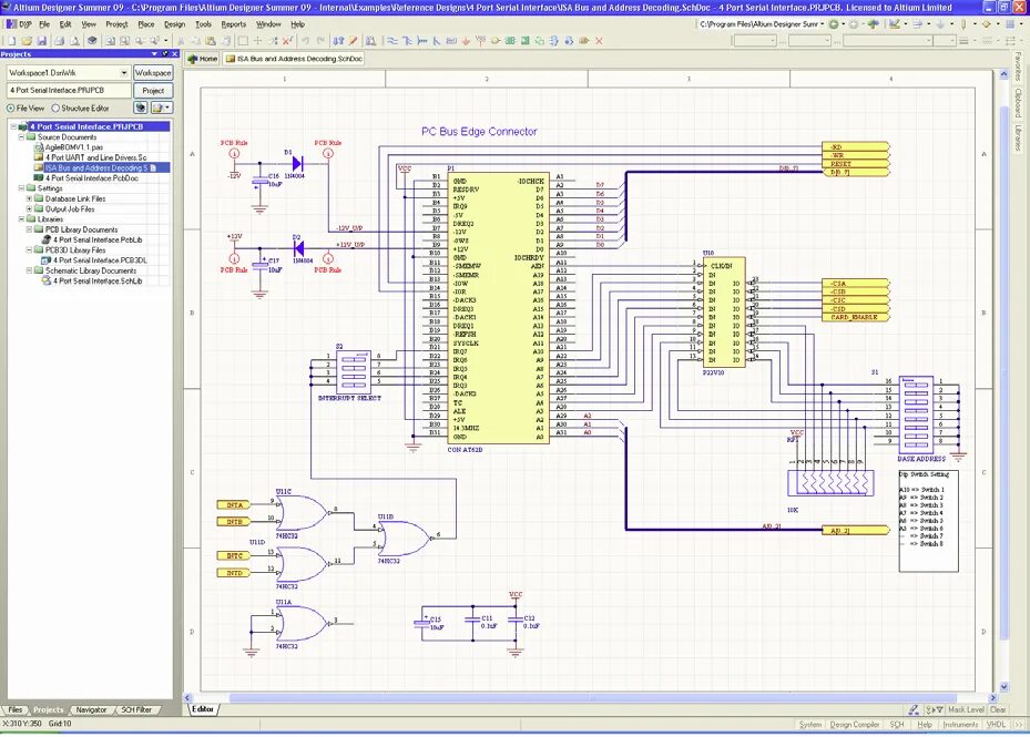 Структура хранения проектов в altium Il posizionamento dei componenti di un circuito stampato Altium