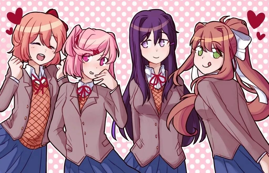 Док док литературный клуб нацуки. Юри Doki Doki. Doki Doki Literature Club. Нацуки Doki Doki.