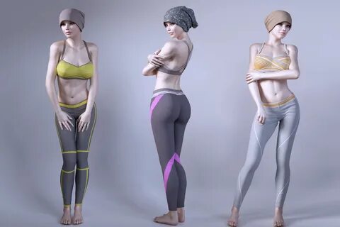 Woman wearing sportswear 3D Model 