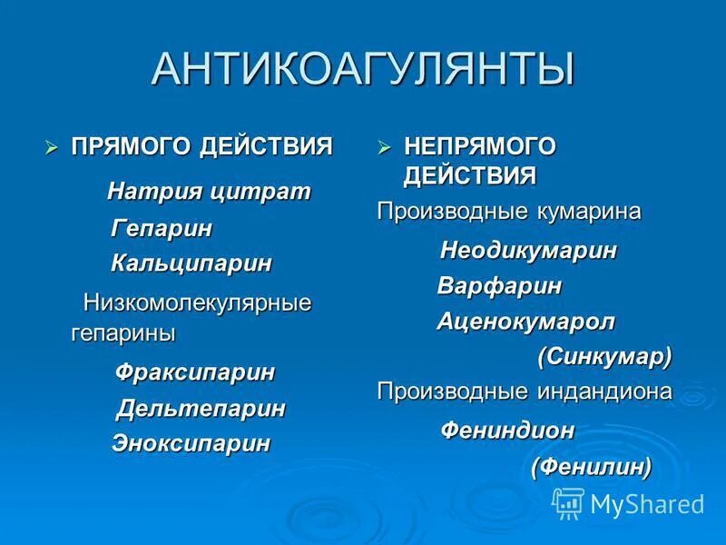 Антикоагулянты. Антикоагулянты примеры лекарств. Антикоагулянты непрямого действия препараты в таблетках список. Список антикоагулянтов в таблетках. Антикоагулянты при коронавирусе.