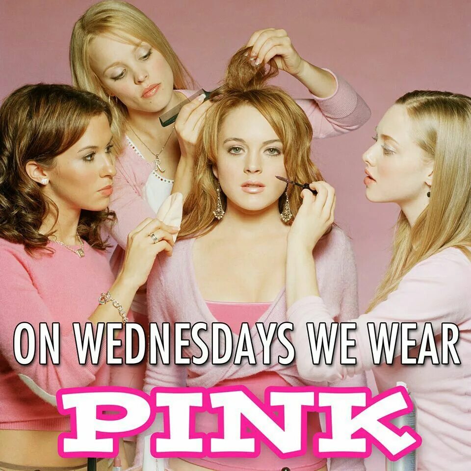 Famous mean. On Wednesday we Wear Pink. Mean girls Reunion. On Wednesday we Wear Pink mean girls. Подруга Wednesday.