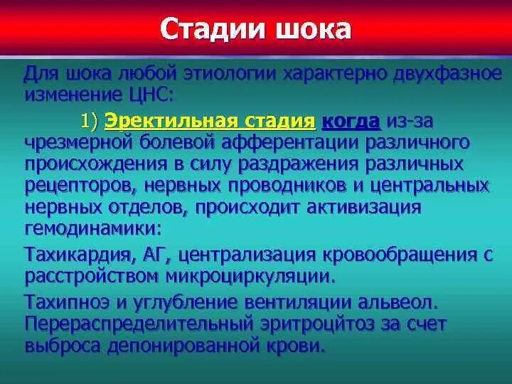 Этапы шока. Стадии шока. Для начальной стадии шока характерны. Фазы шока. Для 1 стадии шока характерно:.