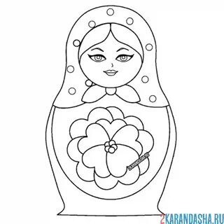 Как разукрасить матрешку