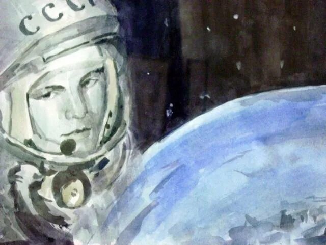 Рисунок к 90 летию гагарина. Первый полёт Юрия Гагарина рисунак. Первый полет Юрия Гагарина рисунок. Рисунок на день космонавтики для детей.