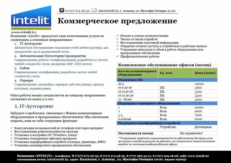 Крупные предприятия предложения