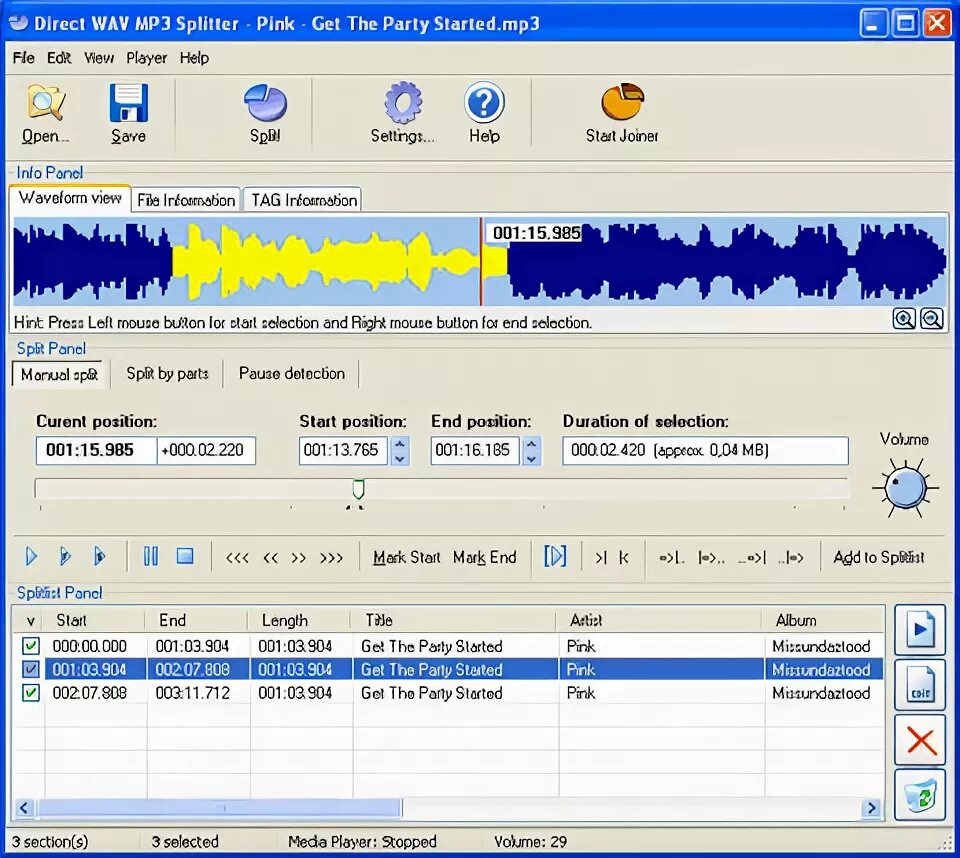 Файл wav в mp3. Direct mp3 Joiner. Pistonsoft WAV mp3 Splitter.