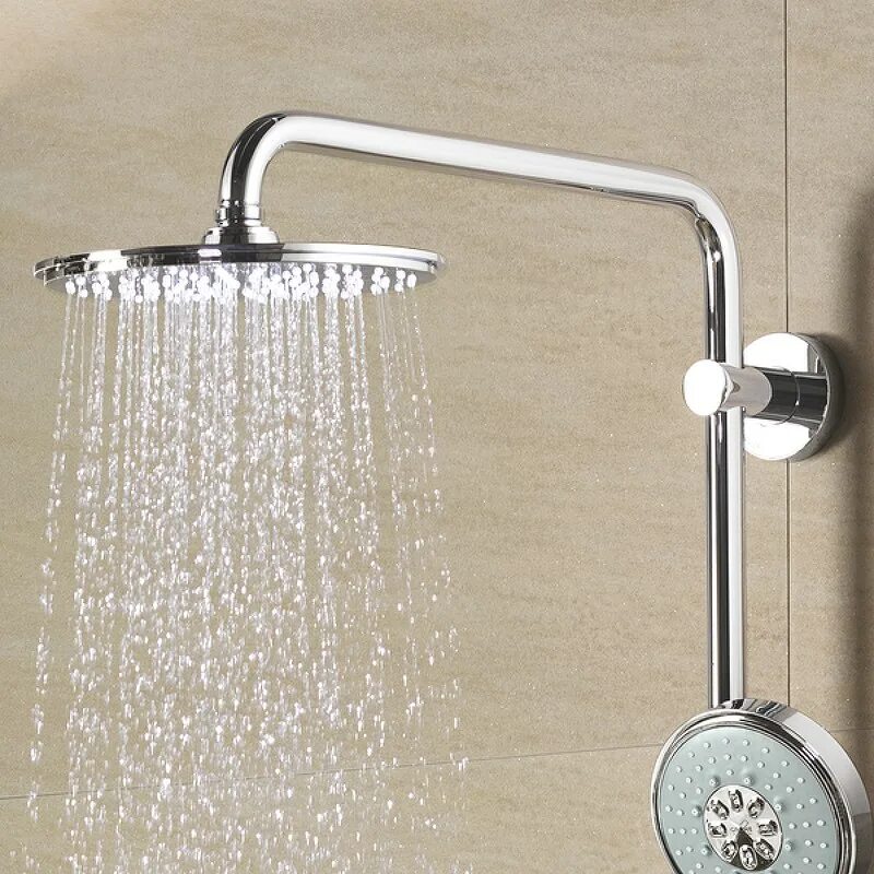 Душевая система grohe rainshower. 27032001 душевая система grohe rainshower. душевая стойка grohe rainshower. душевая стойка grohe rainshower system 210 27032001 хром. grohe 27374000.