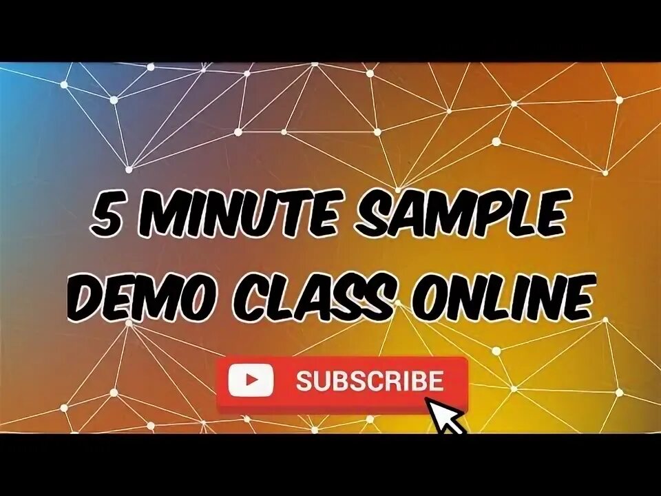 Demo class. Demo Lesson.