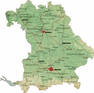 Бавария на карте
