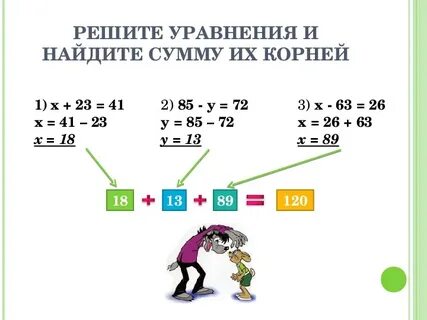 Уравнения решаемые вычитанием