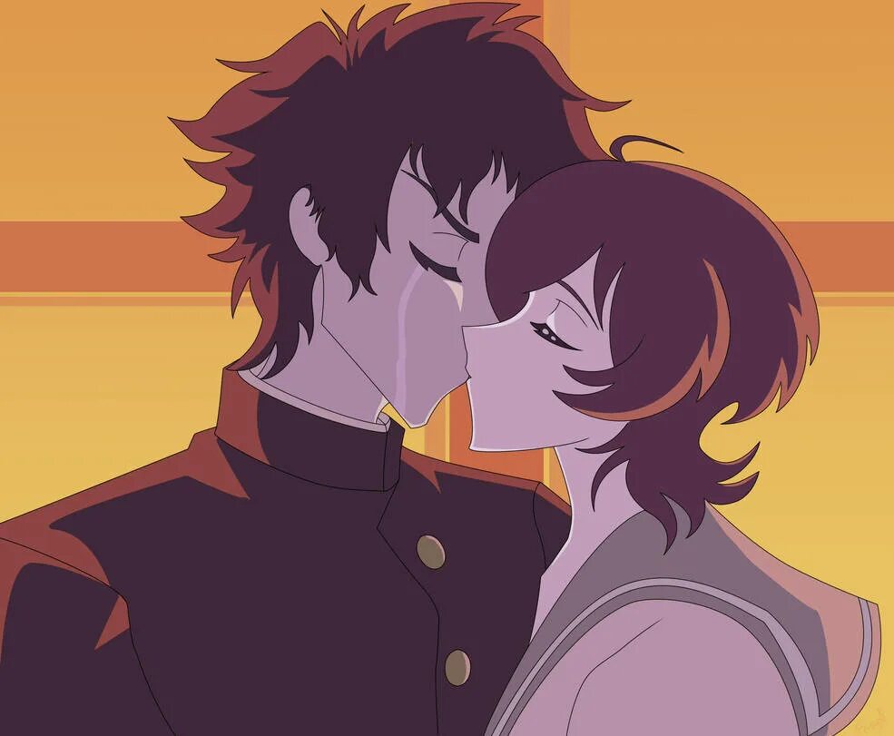 Vampyx kiss. Мики Макимура и Акира Фудо. Devilman Crybaby Miki Love.