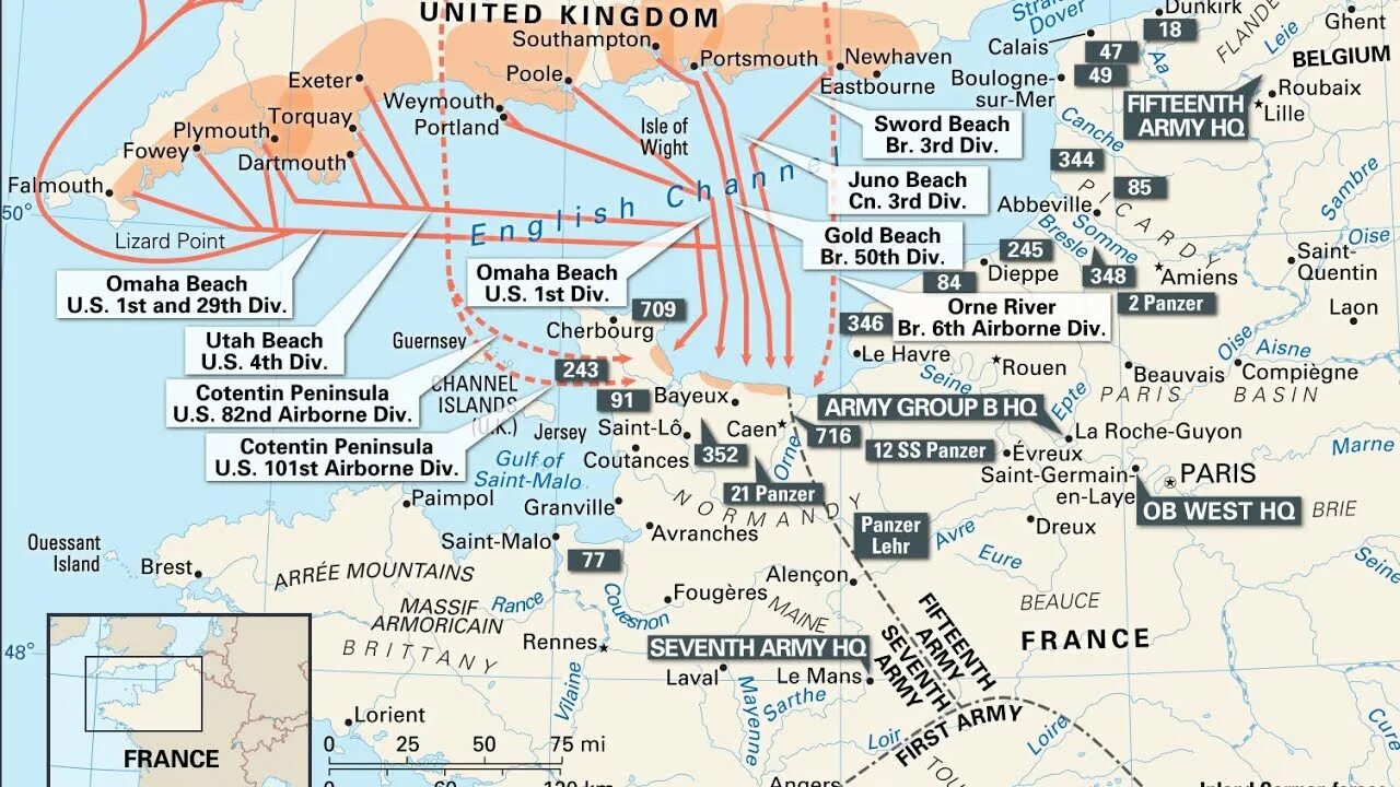 Планы второй мировой войны в европе. Карта вторжения в Нормандию. Нормандия на карте 1944. Нормандия на карте 1944 год. Операция Оверлорд карта.