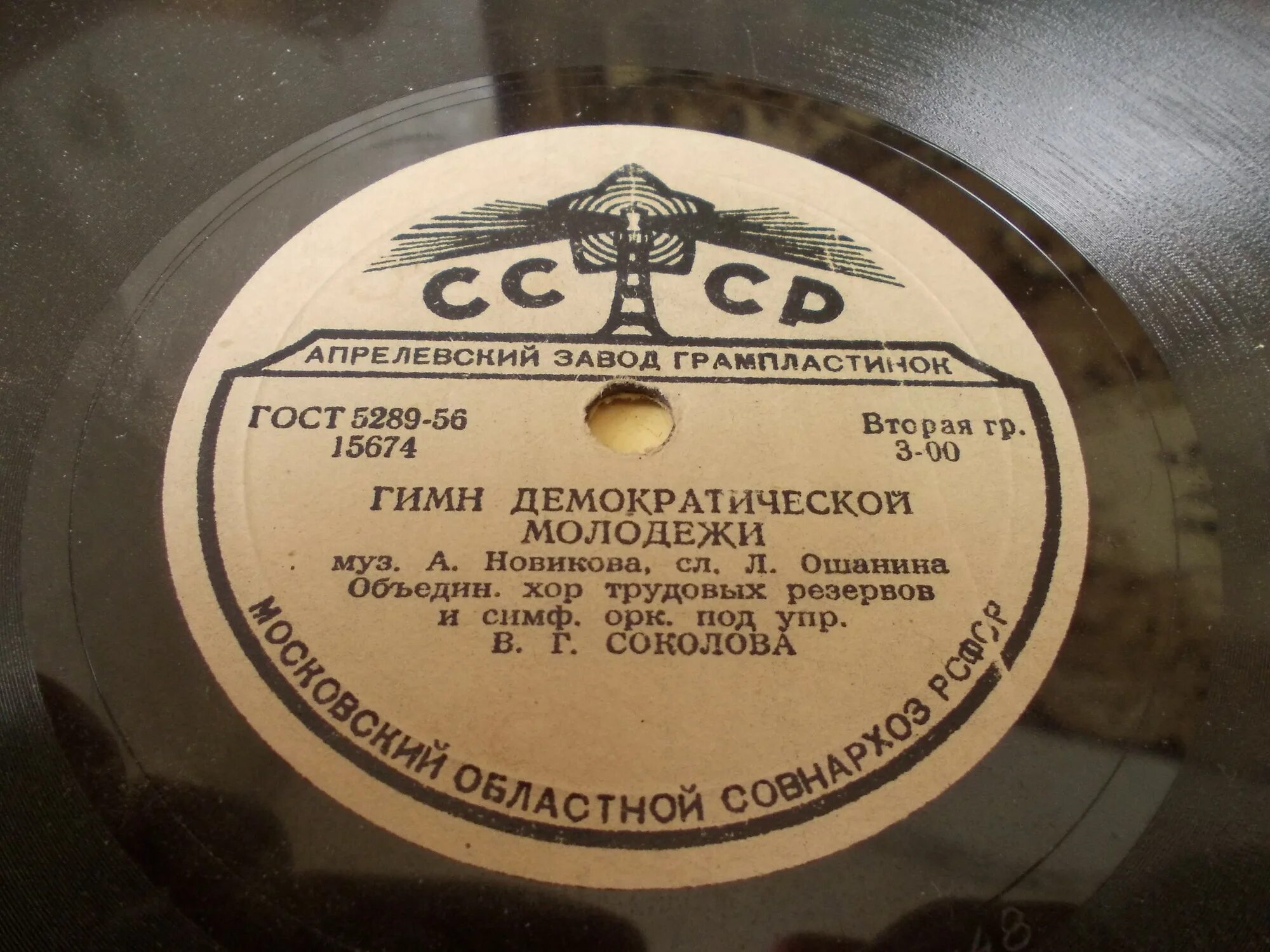 Под пластинку песня
