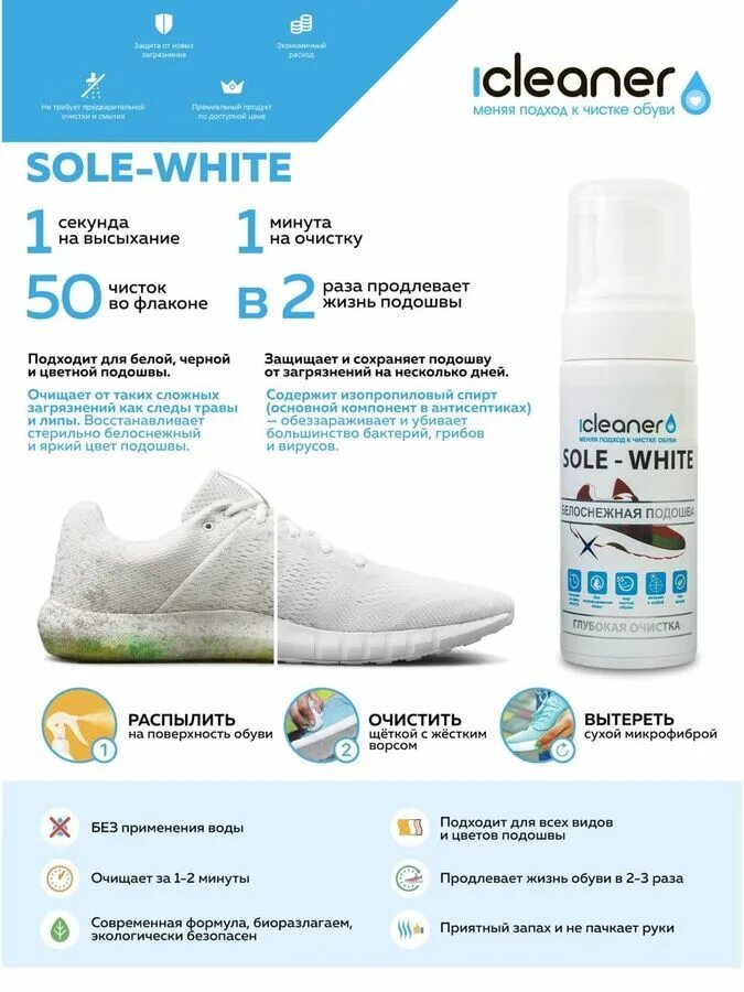 Чистка подошвы sneaknfresh ru. ICLEANER sole-White. Средство для белой обуви. Очиститель белой подошвы обуви. Спрей для белой подошвы.