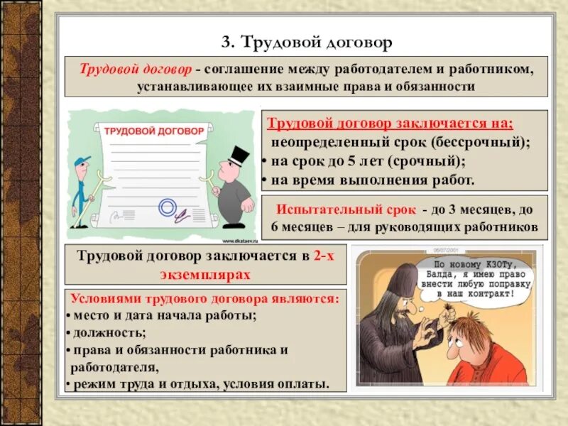 Взаимные обязательства работника и работодателя