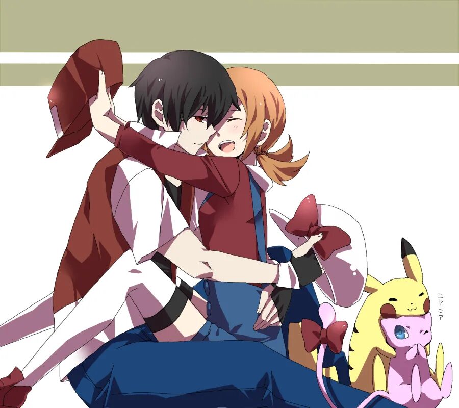 Another pairing. Pokemon Silver x Lyra. Pokemon Red x Lyra. Red x Gold. Pokemon Kotone x Red.