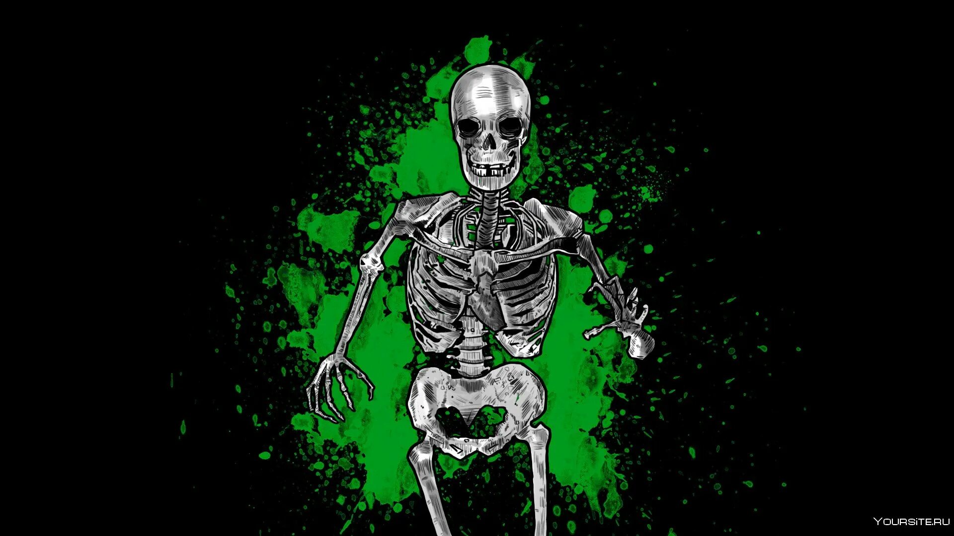 Скелеты на заставку. Картинки на рабочий стол скелеты. Скелет на черном фоне. Зеленый скелет. Заставка скелета